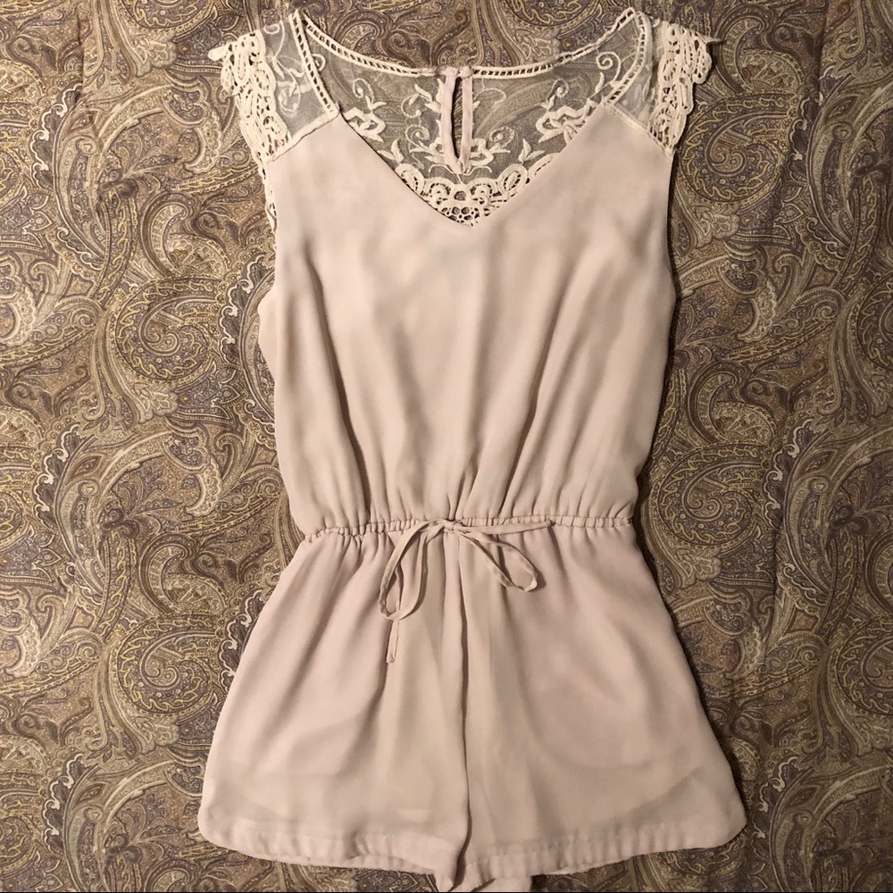 Forever 21 Cream Romper